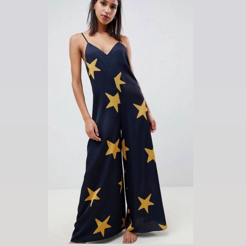 NWT Asos wide-leg star jumpsuit